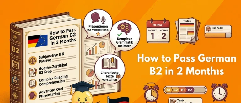 how to pass german b2 in 2 months
