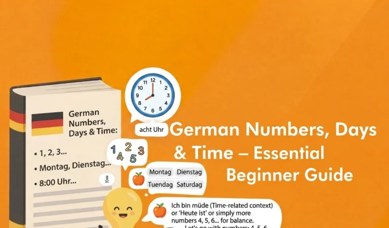 German Numbers, Days & Time_