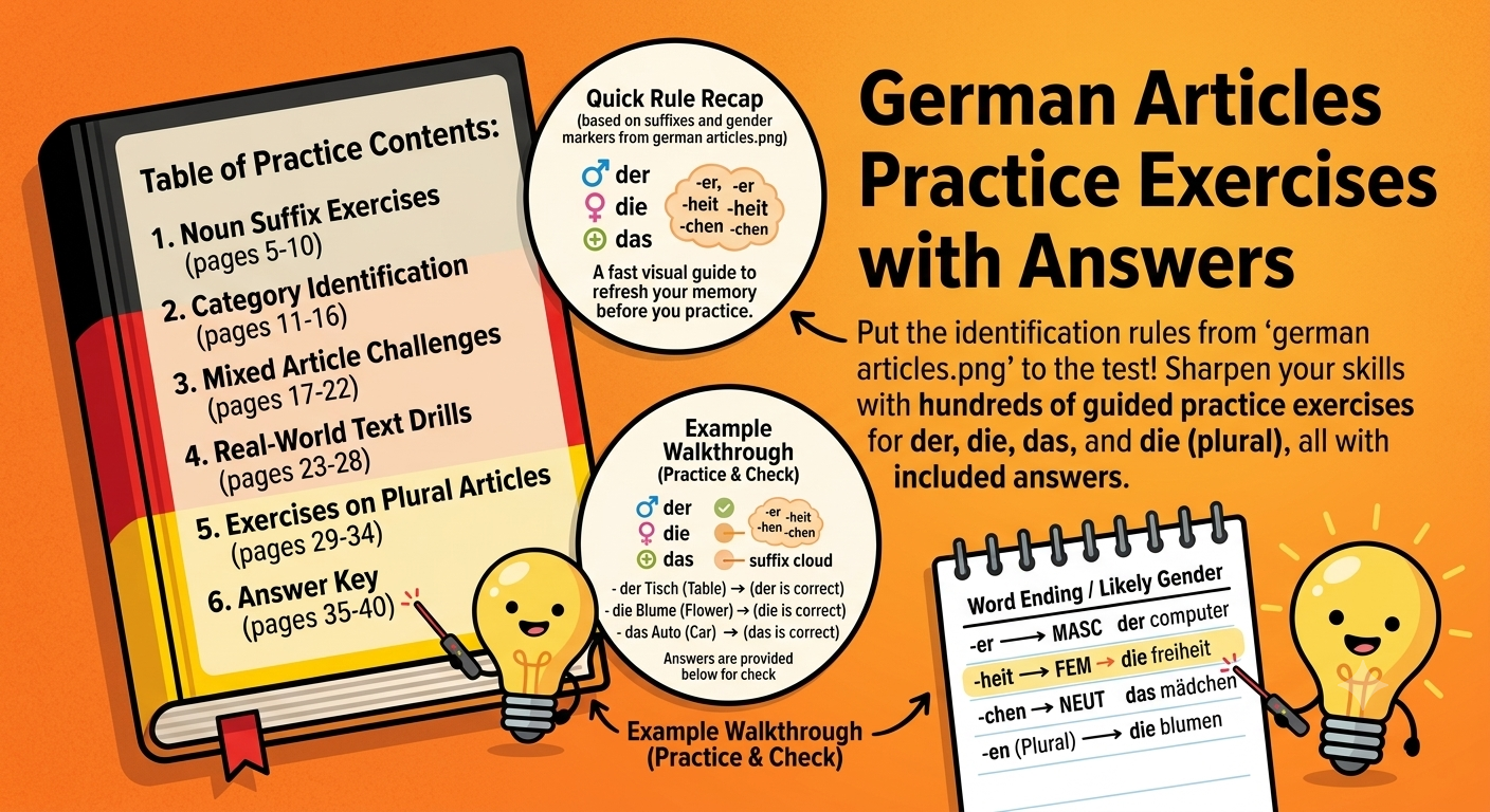 german article with practice answers